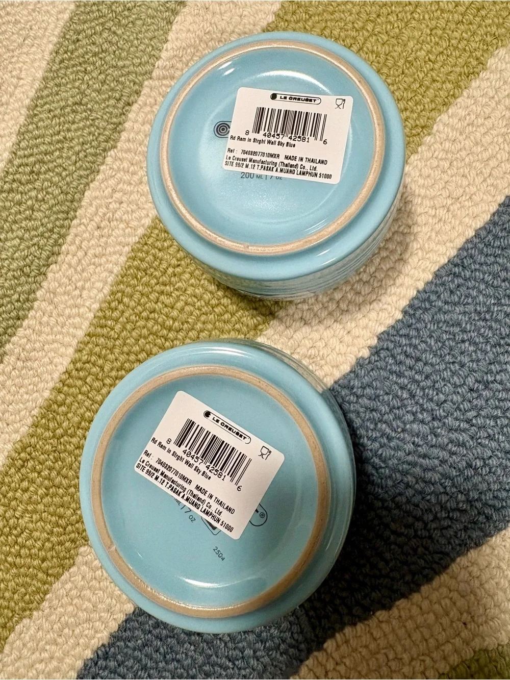 Le Creuset Sky Blue Straight Wall Ramekins - Set of 2